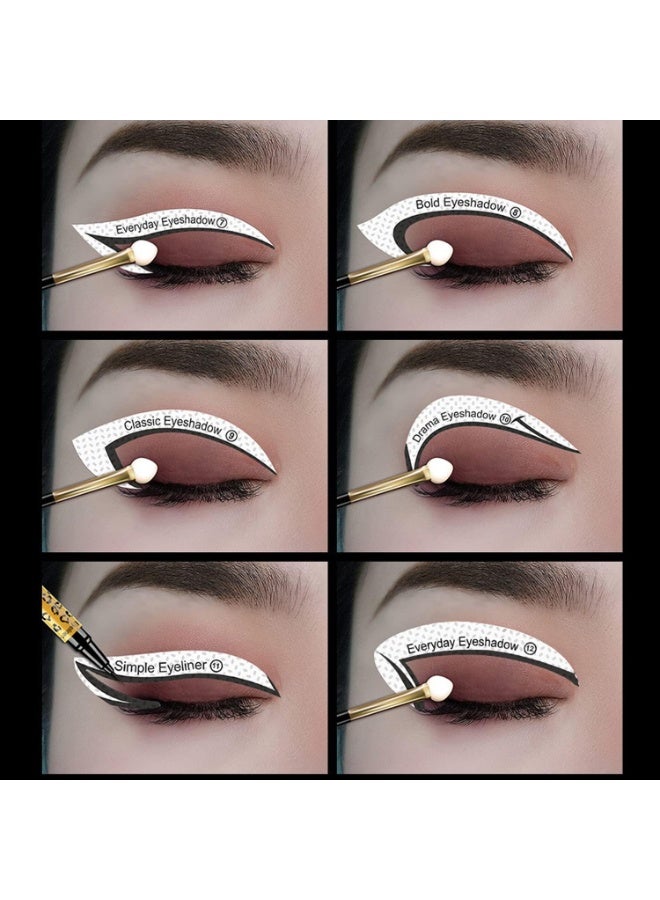 Eyeliner stencil stickers for a perfect eye look – 12 pieces - Image 4